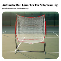 Tennis Practice Net Stable Frame Solo Practice Net Easy Storage Sports Training Equipment for Beginners, Advanced Participants, Outdoor, Backyard