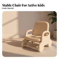 Adjustable Height Backrest Stool Cute Candy hues kids' Furniture Rounded Edges