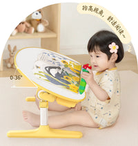 赛鲸花生桌R2宝宝看书支架婴儿沙发书桌床上小桌子幼儿读书架落地可折叠升降桌椅早教绘本阅读架儿童学习桌