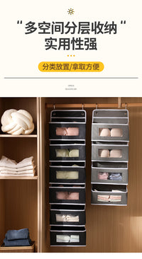 跨境现货门后挂袋多功能收纳宿舍挂墙手机电脑书本零食多层收纳袋