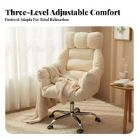Upholstered Armchair with Footrest Reclining Rearrest Upholstered Recliner with Footrest Luxuriously Padded Paddinging Padded