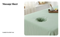 All Season Face Hole Beauty Bed Sheet Luxurious Feel Massage Table Sheet with Face Hole Machine Washable for Clients, Treatment Rooms