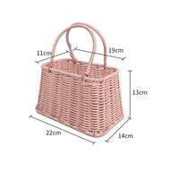 Wicker Basket Handwoven Woven Carrying Basket Natural