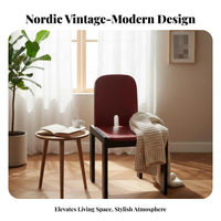 Single Sofa Chair Nordic Aesthetic Woven Backrest Armchair Retro Design Upholstered for Book Lovers, Literary Corner, Bedroom