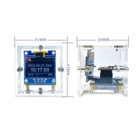 Temperature and Humidity Display WiFi Microcontroller WiFi Clock Automatic Time Sync Mini Weather Clock Kit DIY Weather Station Kit for Office