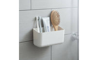 Bathroom Wall-Mounted Organizer, No-Drill Storage Rack, Toothbrush & Comb Holder
