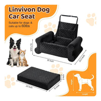 Dog Car Booster Canine Travel Bed Shaped Puppy Vehicle Pet Bed Padded Lookout Booster for Young Dogs