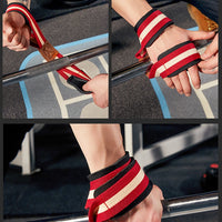 Figure-8 Lifting Straps for Wrist Support, Microfiber, for Fitness