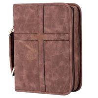 PU Leather Bible Holder Water-Resistant Bible Carrying Case with Handle for Men
