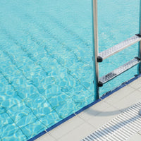 Stainless Steel Swimming Pool Ladder Easy Install Pool Ladder with Handrails Stable Wide for Backyard