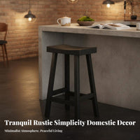 Backless Saddle Stool Minimalist Design Bar Chair Sturdy Construction for Guests