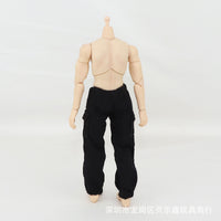 1/12兵人衣服配件6寸人偶素体肌肉男裤子娃衣工装裤工厂自产批发