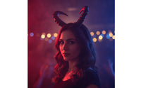Horned Headband Black Devil Protrusions Headband Comfortable Costume Accessory for Halloween, Cosplay, Stage Performances