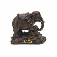 Resin Elephant Figurine, Wealth God Blessing Statue, New Chinese Style Animal Sculpture, Home Decor  - 8+ units (per unit price)