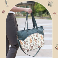 Polyester Maternity Tote Bag Adjustable Shoulder Strap Waterproof Maternity Bag Zippered Top Large Capacity for Outings