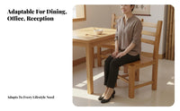 Wooden Armchair with Backrest Sturdy Wood Construction Indoor Furniture Traditional Design Minimalist Design for Kitchen