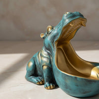 Hippo Candy Dish Multifunction Hippopotamus Figurine Multi-Use for Living Room