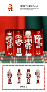 13cm Soldier Nutcracker Wooden Creative Home Decoration