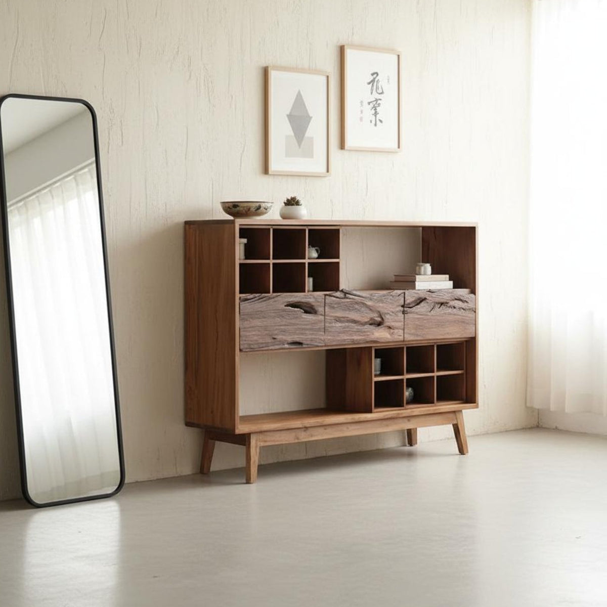 Sturdy & Stable New Chinese Design Console Cabinet Multi-Drawer Chest Household Furniture for Living Room