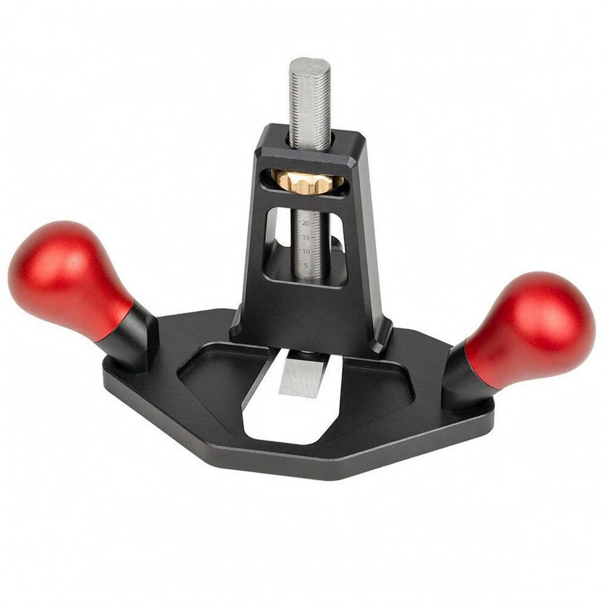 Two Handles Bottom-Cleaning Plane Threaded Screw Adjustable Hand Plane Low-Height Woodworking Tool Angular Design