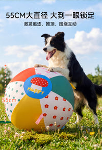 神经猫巨无霸玩具球大型犬户外互动训练球牛津布球耐咬耐磨狗玩具