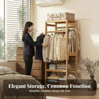 Clothes Rail with footwear storage Freestanding Clothing Rack Easy Assembly for Adults