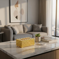Crystal Tissue Box Decorative Accent Luxury Napkin Container Non-Slip Base