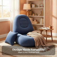 Adjustable Backrest Lounger Foldable Design Floor Chair Multi-Functional Comfortable Feel for Young Adults, Console Users