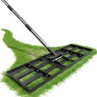 Lawn Leveling Rake Heavy Duty Soil Leveling Rake Adjustable Height for Garden