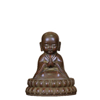 Pure Copper Chinese Zen Incense Burner, Faceless Buddha Design, Home Decor