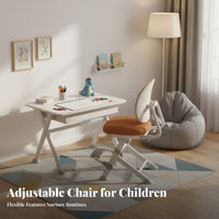Adjustable Kids Desk Chair Dynamic Back Support Ergonomic Kids Desk Chair Stable Triangular Structure Height Adjustable Learning Stool for Living Room