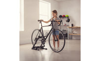 Upright Bike Stand with Wheel Cradle Vertical Cycle Parking Stand Space-Saving Bike Storage Rack Universal for Cyclists