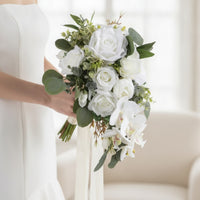 Cascading Bridal Bouquet Artificial Bridal Bouquet Artificial Flowers for Brides, Weddings, Photo Shoots