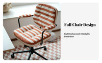 Armless Lowsupport Caster Chair Space-Saving Office Furniture Easy Assembly