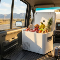 Compact Compressor Mini Refrigerator Space-Saving Beverage Fridge Slimline Appliance for Car