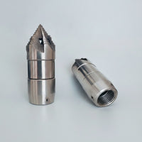 Rotating Drain Nozzle Compact piping Cleaning Nozzle Rust Resistant for Plumbers, Sewer Jetting