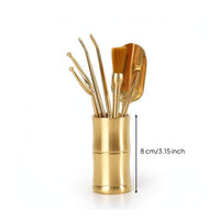 6 Pieces Gongfu Tea Tool Set Multifunctional Tea Utensils with Holder Portable