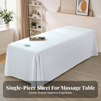 All Season Face Hole Beauty Bed Sheet Luxurious Feel Massage Table Sheet with Face Hole Machine Washable for Clients, Treatment Rooms