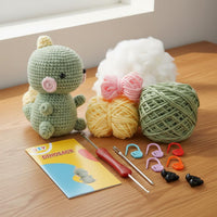Amigurumi Dinosaur Kit English Instructions Beginner Crochet Set Tutorial