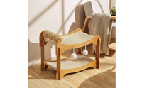 Double-Layer Cat Bed Scratch-Resistant 2-Tier Cat Hammock Woven Furniture for Cats, Kittens, Living Room, Bedroom