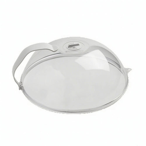 Microwave Splatter Guard Vented Food Cover with Handle Easy Grip for Meal Prep