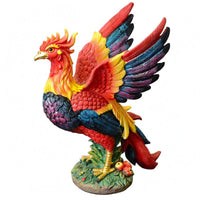 Phoenix Figurine Raised Wings Phoenix Ornament Detailed for Living Room