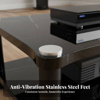 1 Piece Power Amplifier Stand Audio Equipment Rack Shock Absorbing Feet Modular Storage Sturdy Structure Suitable for Audiophiles KTV Living Room
