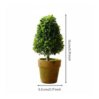 Small Faux Plant Pot Low Maintenance Desktop Plant Ornament Realistic Look Potted Topiary for Office Desk, Living Room, Indoor