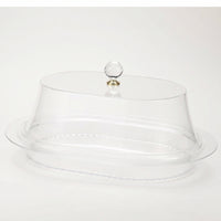 Oval Cake Dome Glossy Finish Food Storage Domed
