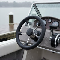 Stainless Steel Boat Steering Wheel Easy to Clean Watercraft Part Quick Install