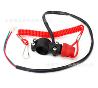 Motorcycle Emergency Stop Switch with Red Cord