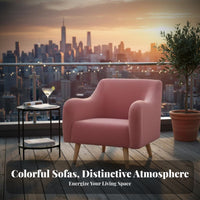 Scalloped spine Armchair Nordic Design Single Sofa Light Luxury Ergonomic spinerest for Living Room, Balcony, Bedroom