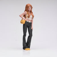 1/18 Scale Figure Detailed Miniature with Shoulder Bag Compact Collectible Figure for Collectors, Diorama, Desktop Display, Collector Shelf