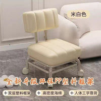 矮凳美缝凳子旋转凳带娃学走路带靠背万向轮小凳子滑轮凳